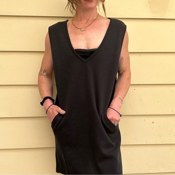 Vintage Black Cotton Romper Dress​ - Picture 5 of 7